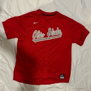 Red Ohio State Nike baseball jersey size XXL. Excellent condition